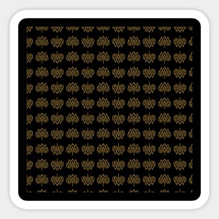 Ornament black and gold 7 Sticker